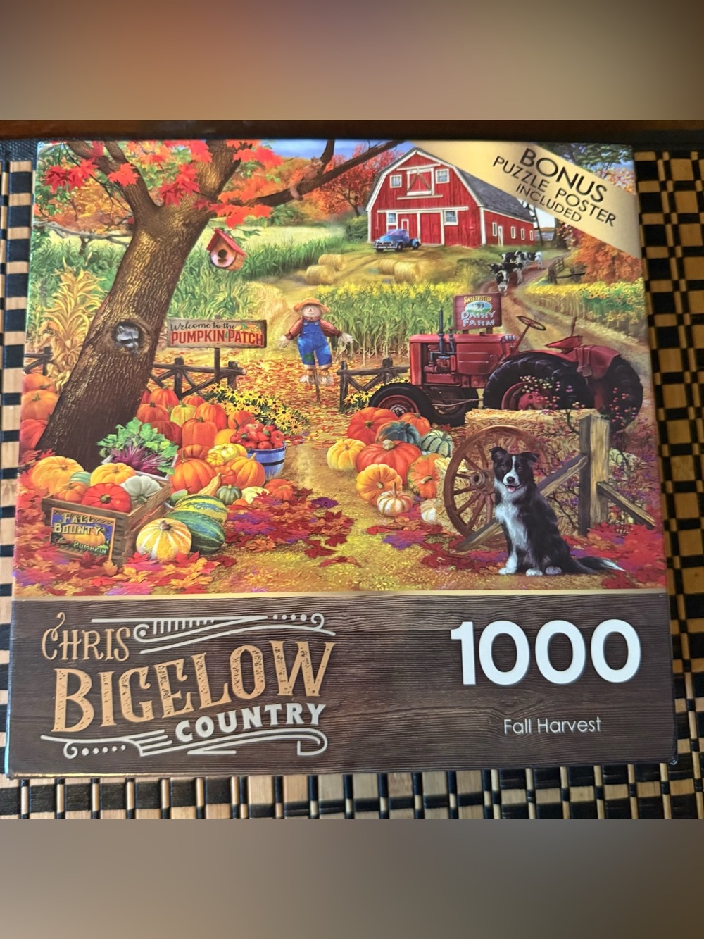 Fall Harvest 1000-Piece Puzzle with Pumpkin Patch Artwork